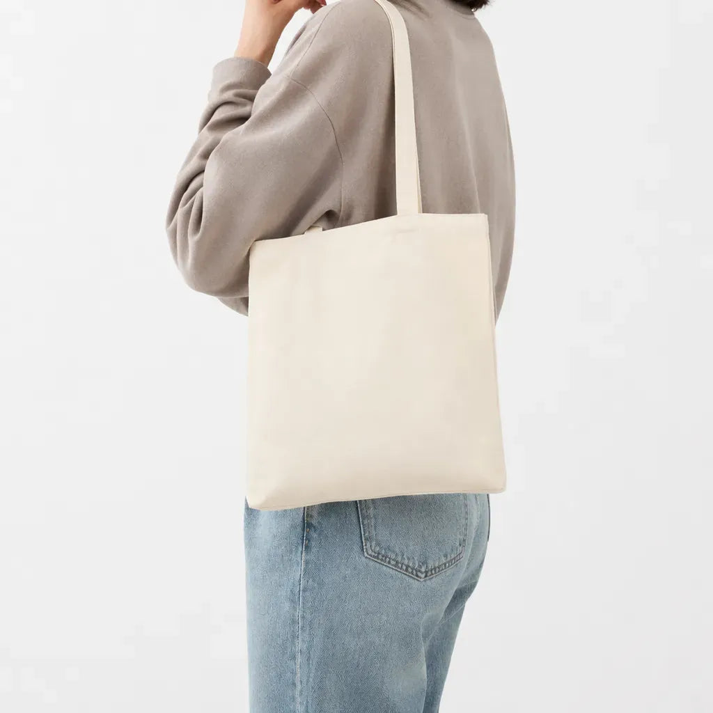 Standard Canvas Tote Long Cream Handles