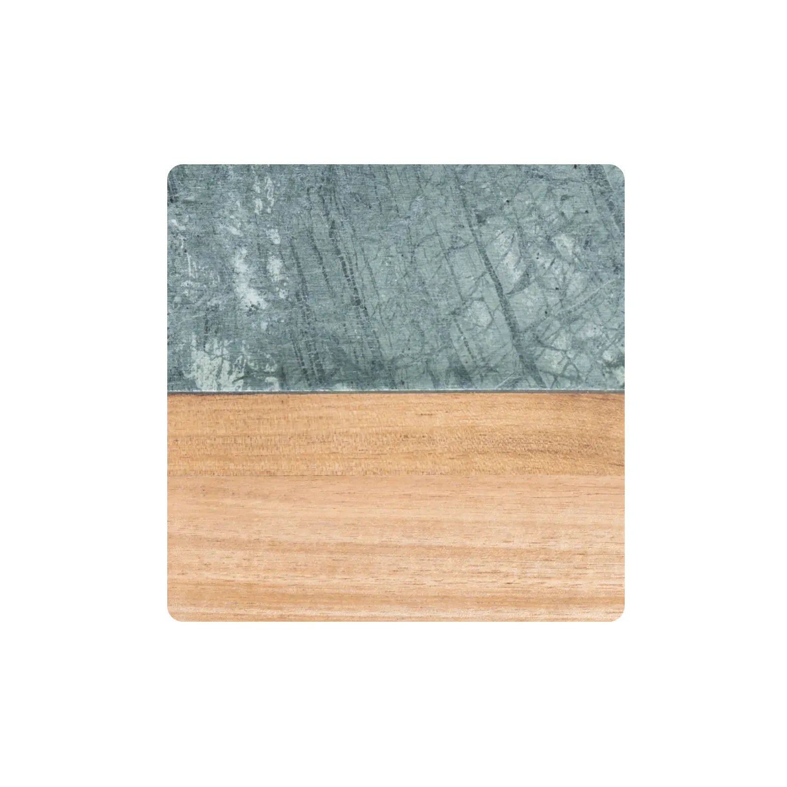 Premium Square Marble & Wood Spliced Coasters