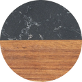 Premium Round Marble & Wood Spliced Coasters
