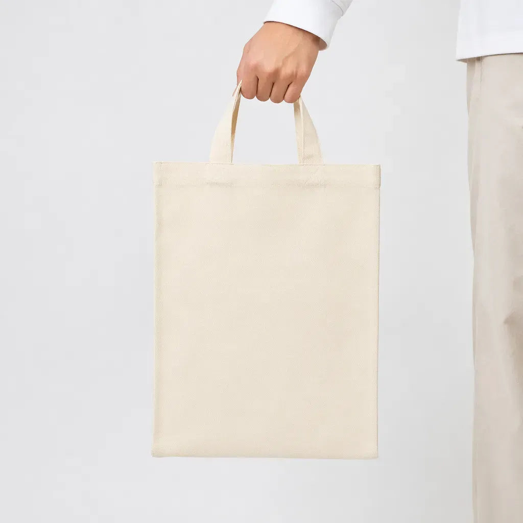Mini Canvas Tote Cream Handles