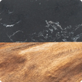 Premium Square Marble & Wood Spliced Coasters