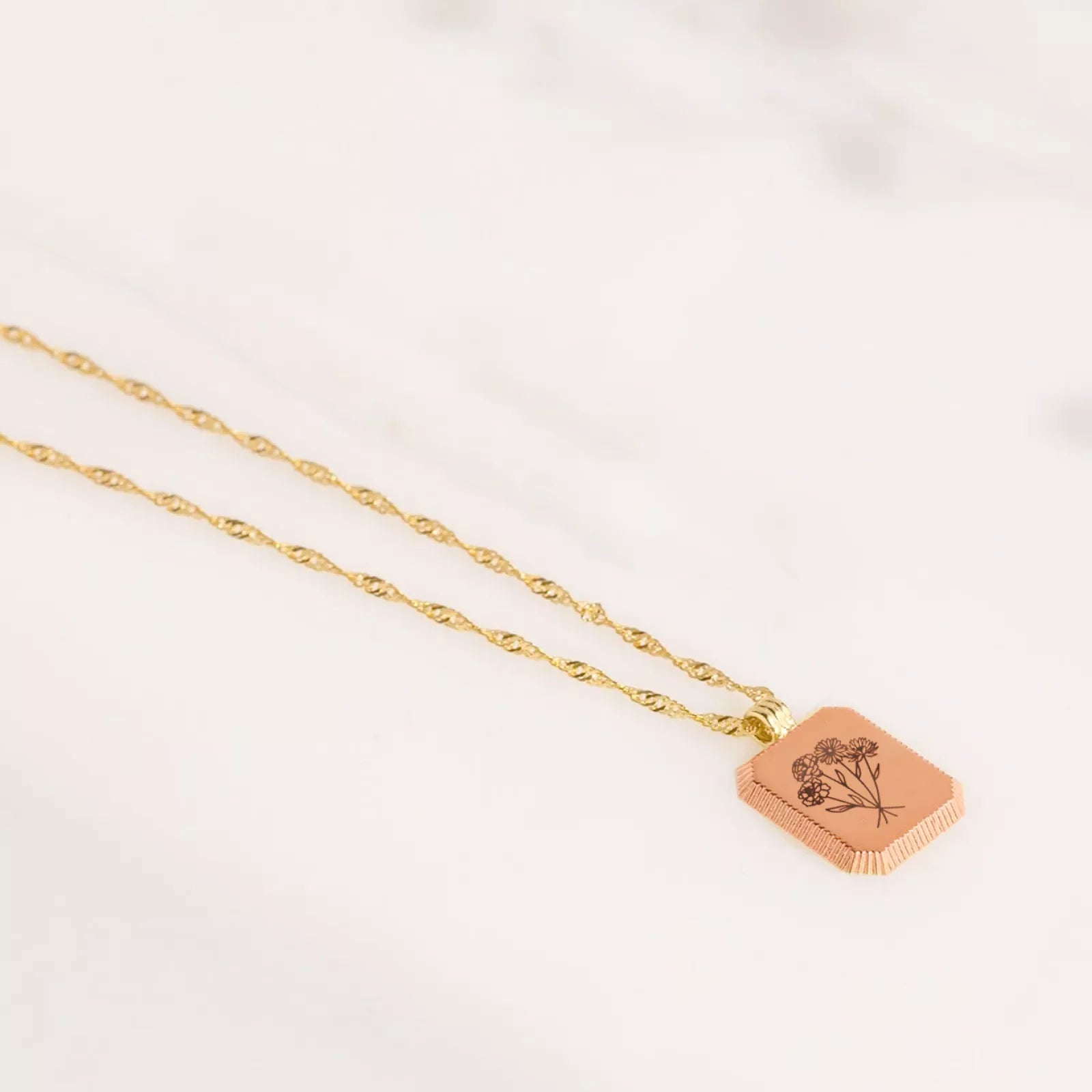 Vintage Style Square Pendant