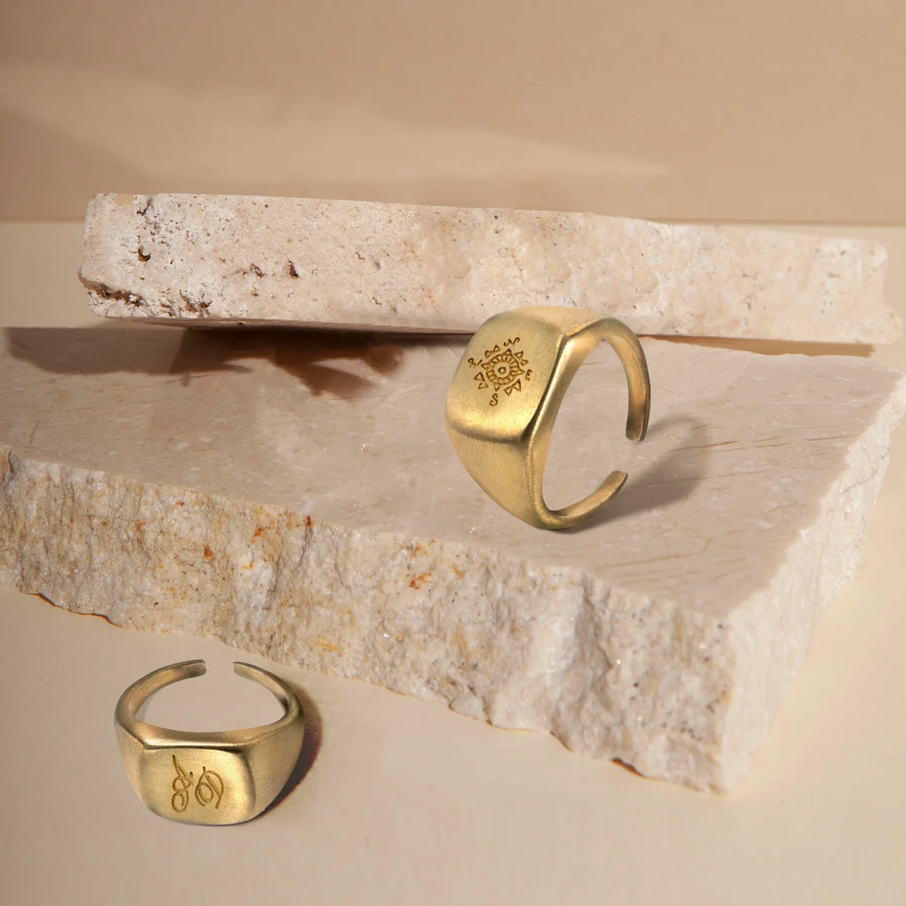 Custom Brass Signet Ring