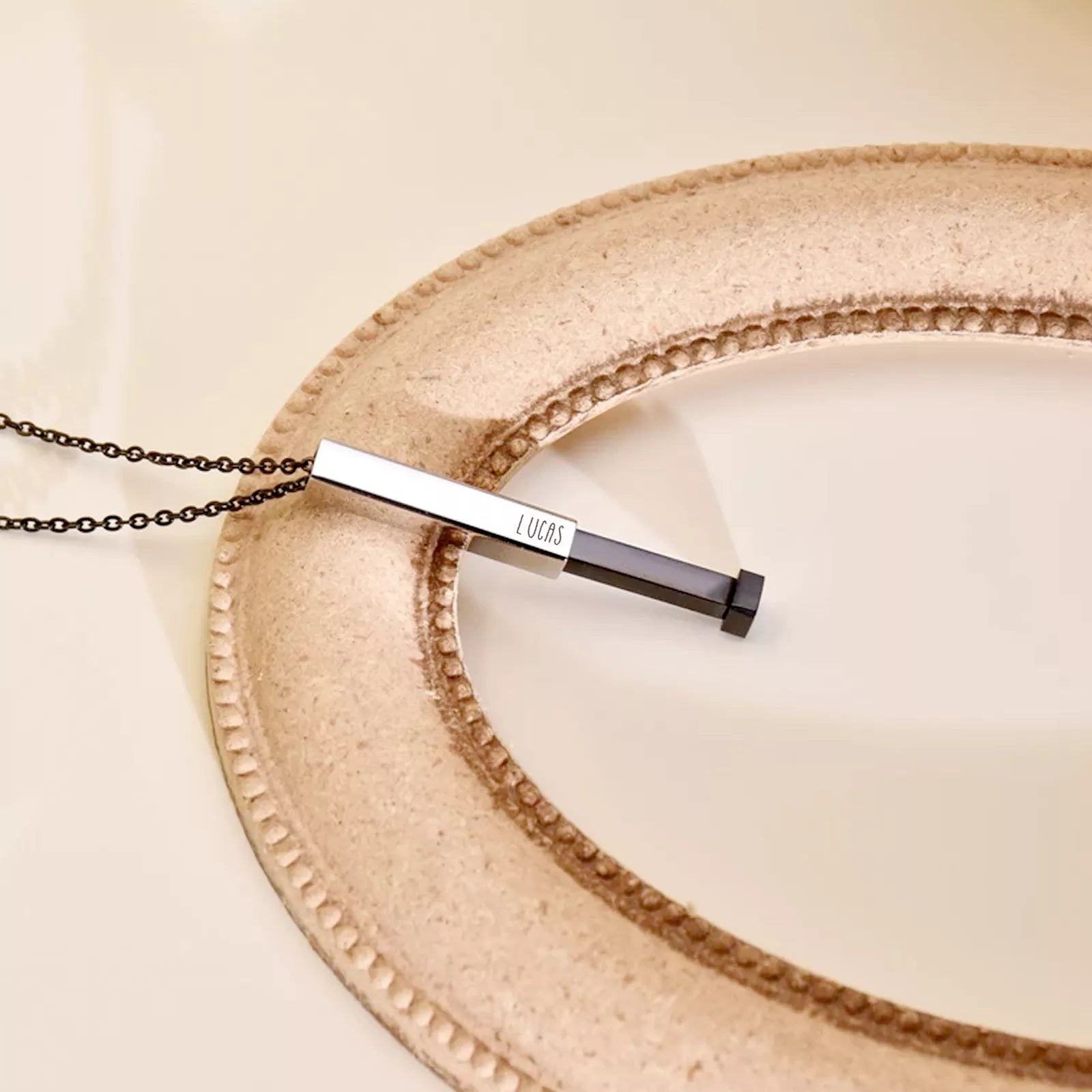 Hidden Message Bar Necklace