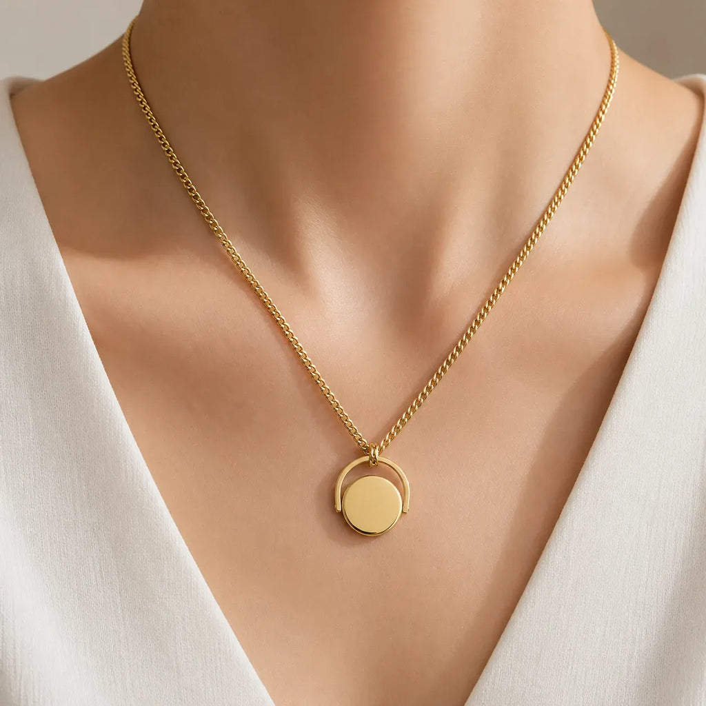 Stainless Steel Spinner Necklace