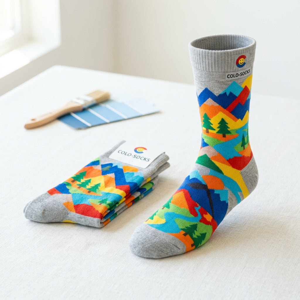 Branded artist crew socks