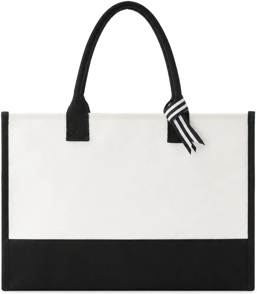 Classic Two-Tone Canvas Tote