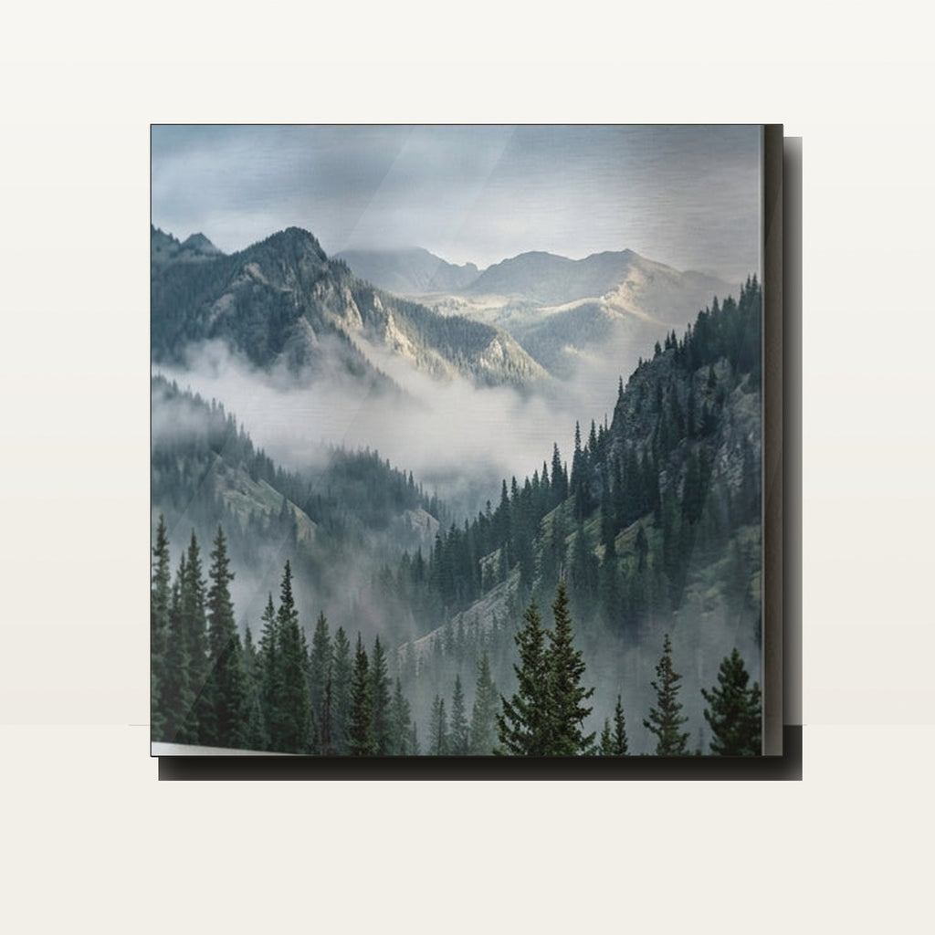 Alpine Mist clean metal print artwork - Mile High Metal Prints