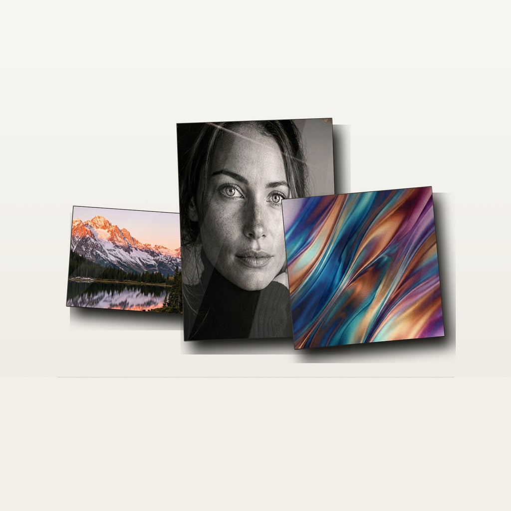 Clean trio pack metal print set - Mile High Metal Prints