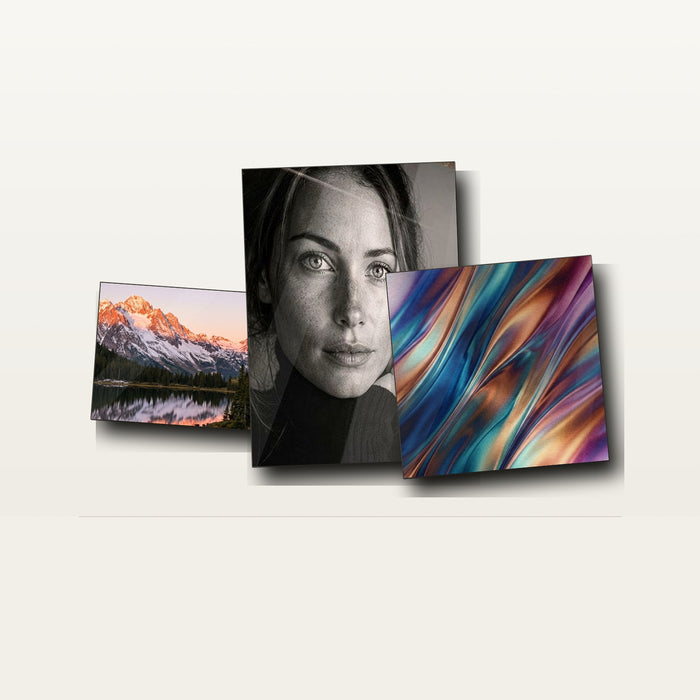 Clean trio pack metal print set - Mile High Metal Prints
