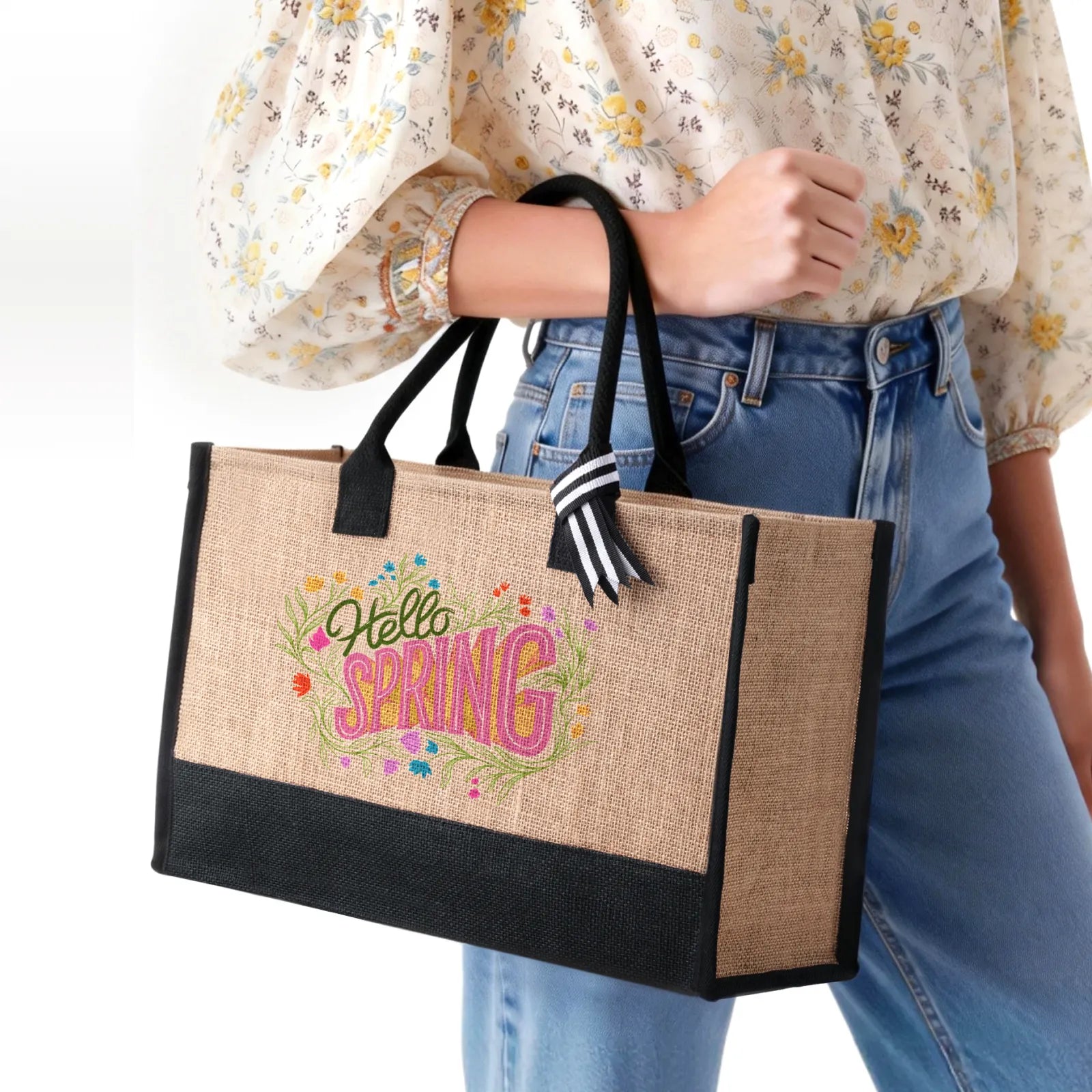 Classic Two-Tone Canvas Tote