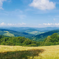 Panoramic mountain valley metal print