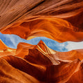 Antelope Canyon curved rock formation metal print